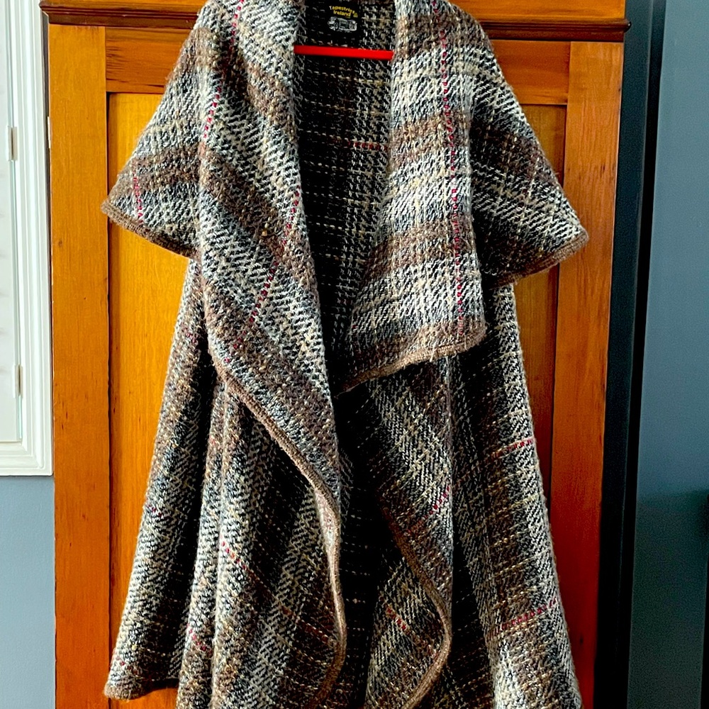 Long hand crafted woolen cape from Ireland.